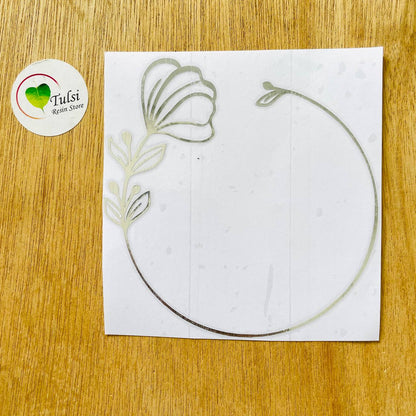 Vinyl Sticker - Ring Design (A) - Silver - Tulsi Resin Store