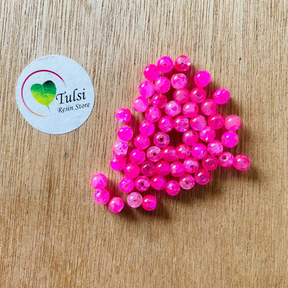 Marble Beads Dark Pink Tulsi Resin Store
