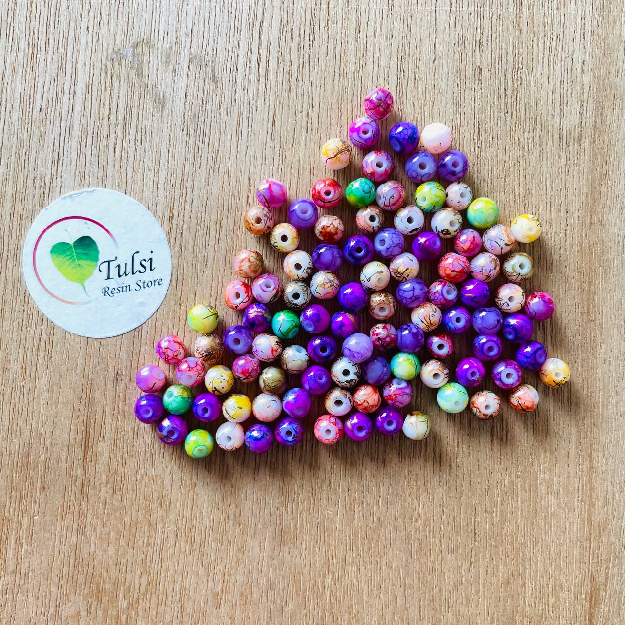 Mix Marble Beads - - Tulsi Resin Store