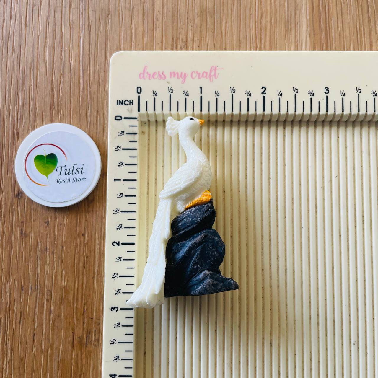 3D Peacock Miniature (C) Tulsi Resin Store