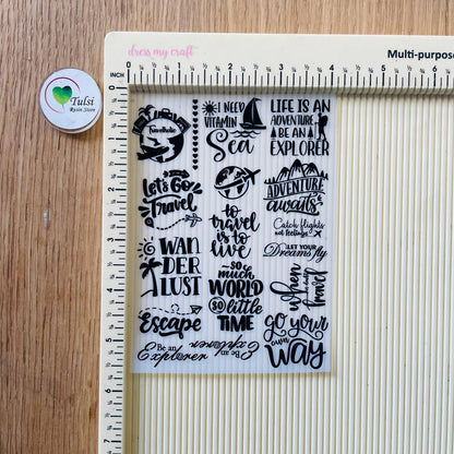 A6 Insert Sheet - Travel Caption (C) Tulsi Resin Store