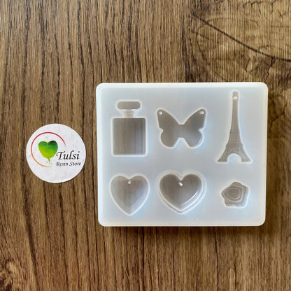 6 Cavity Charm Mould tulsiresin