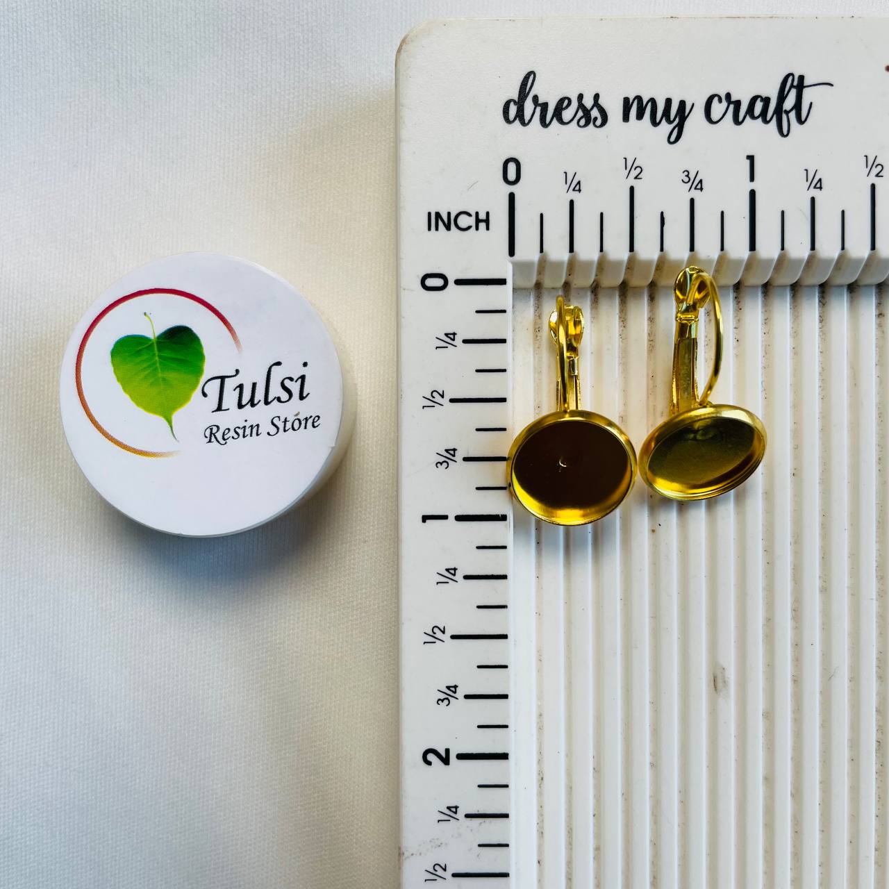 Earring Bazel - (V) (6 Pair)