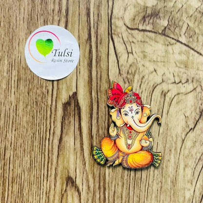 MDF Printed Ganesha Cutout - Small (5 Pcs) Tulsi Resin Store