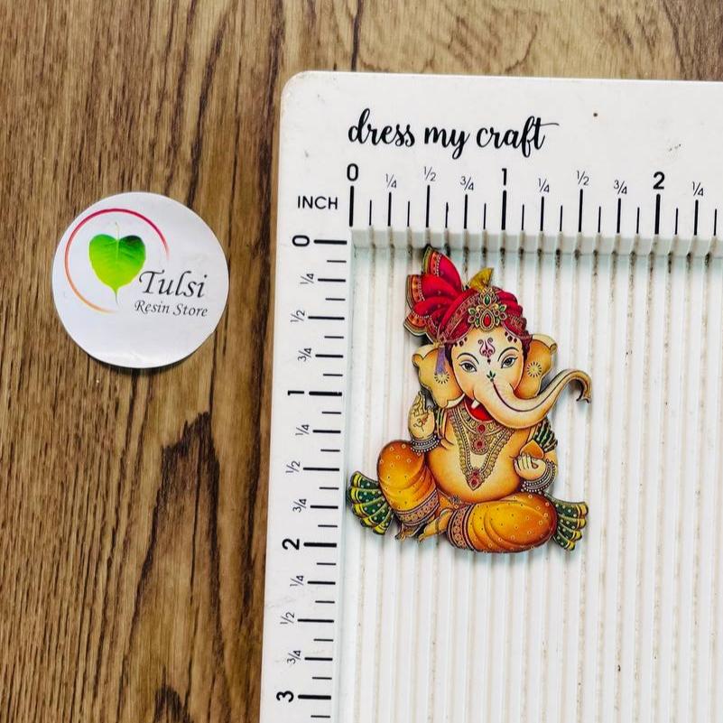 MDF Printed Ganesha Cutout - Small (5 Pcs) Tulsi Resin Store