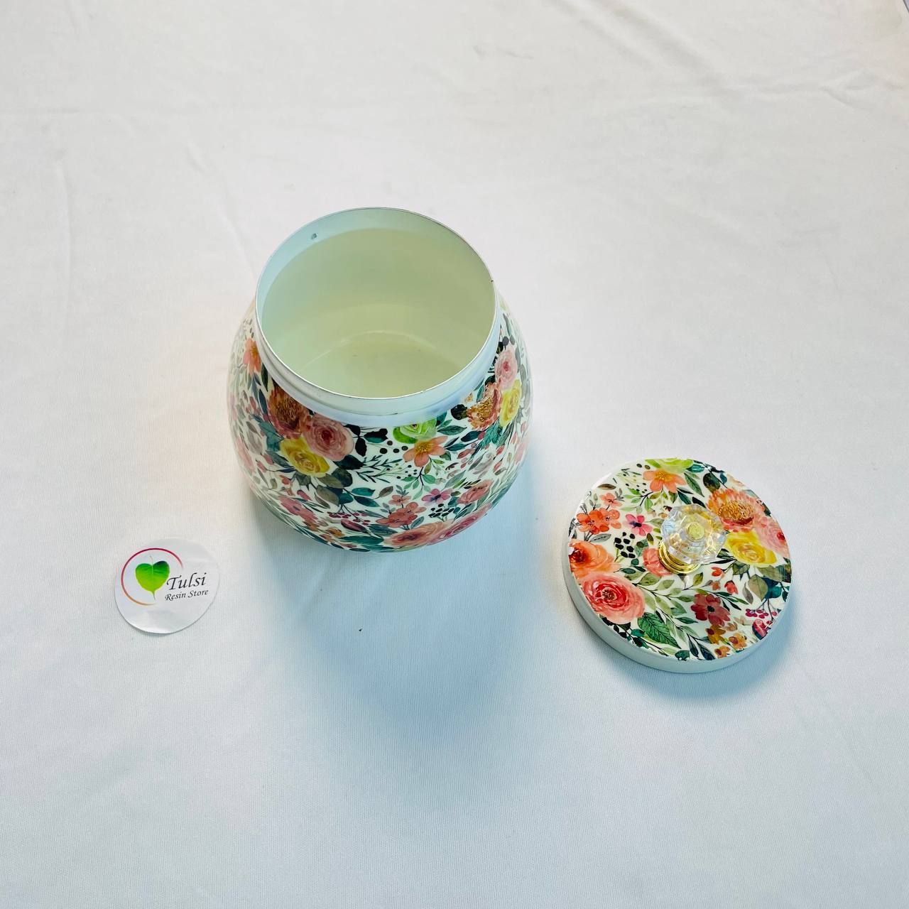 Metal Jar (A) - - Tulsi Resin Store -