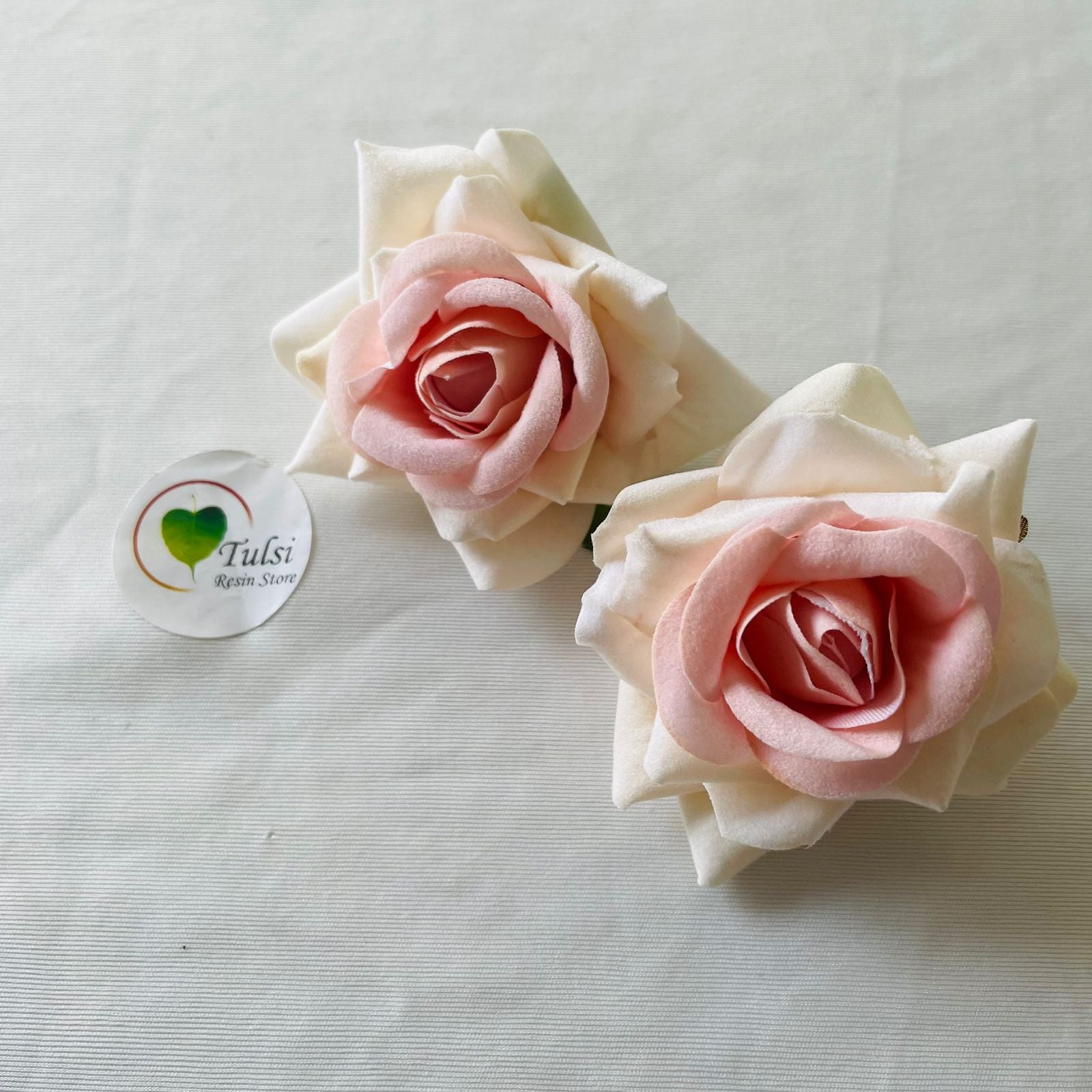 Shaded Rose Artificial Flower (2 Pcs) - - Tulsi Resin Store