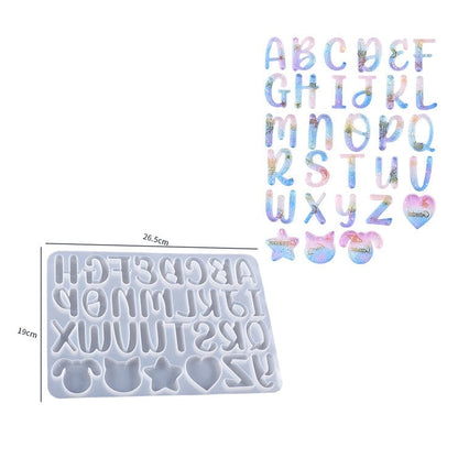 Doodle Back Alphabet Mould - - tulsiresin