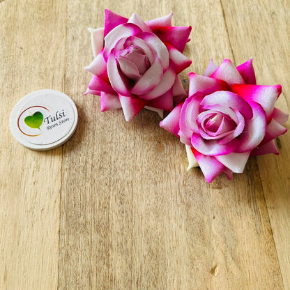 Shaded Rose Artificial Flower (2 Pcs) - - Tulsi Resin Store