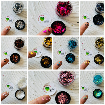 Heart Glitter Chunks Tulsi Resin Store