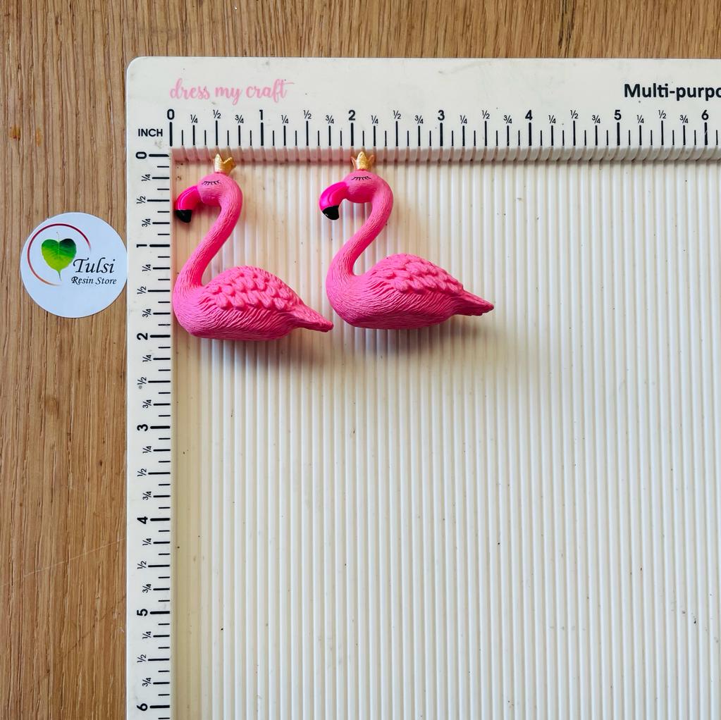 3D Pink Flamingo Miniature (B) Tulsi Resin Store