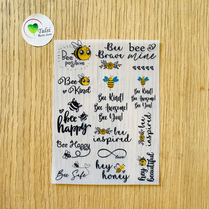 A6 Insert Sheet - Bee Caption Tulsi Resin Store