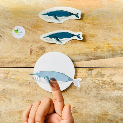 Blue transparent fish sticker Tulsi Resin Store