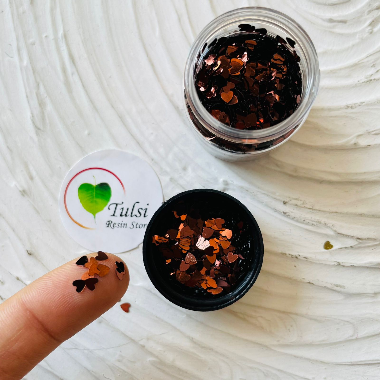Heart Glitter Chunks Tulsi Resin Store