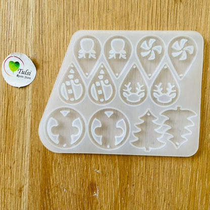 Christmas Theme Earring Mould (A) Tulsi Resin Store