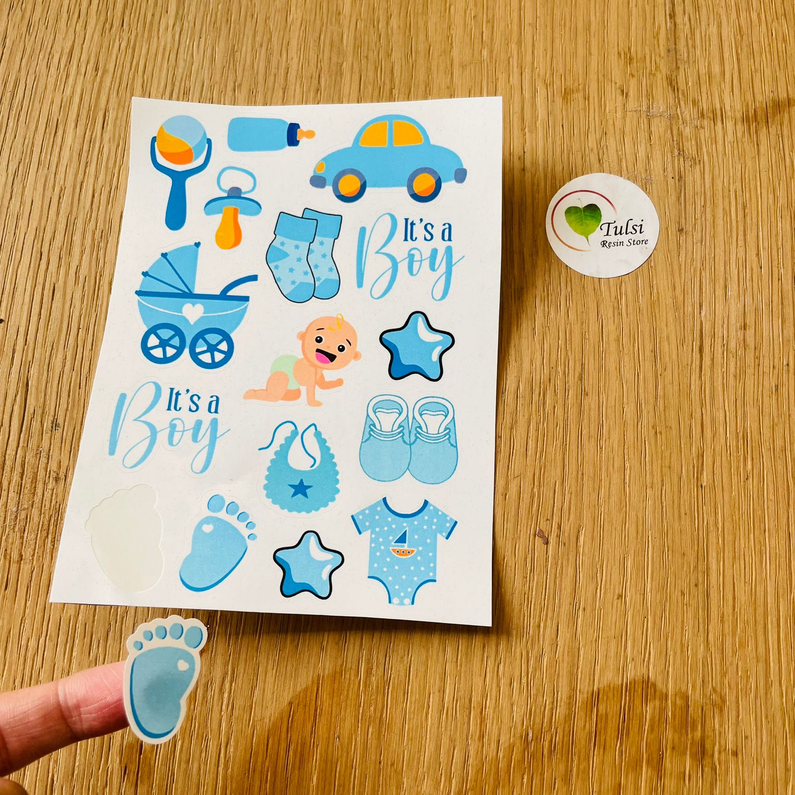 Colourful Sticker Sheet - It's a boy Tulsi Resin Store