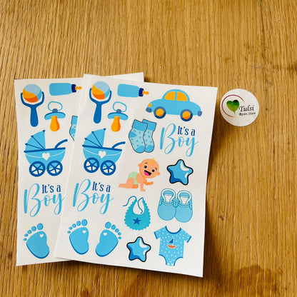 Colourful Sticker Sheet - It's a boy Tulsi Resin Store