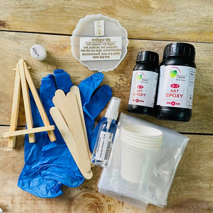 DIY Navkar Coaster Frame Kit - - Tulsi Resin Store