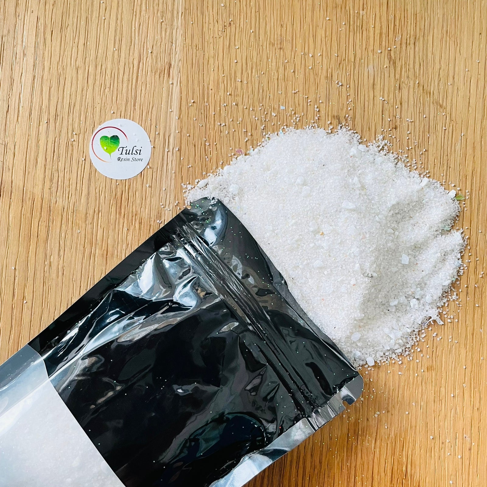 White Druzzy Material - - Tulsi Resin Store