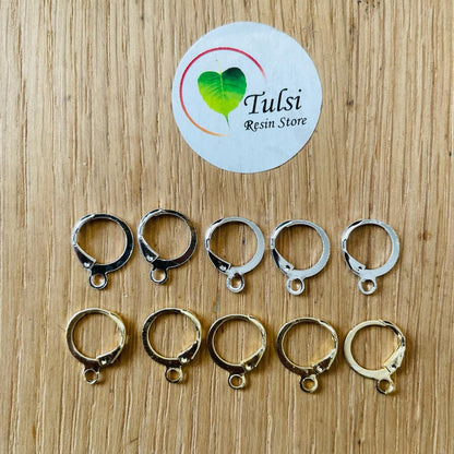 Round Earring Hook (10 pcs) Tulsi Resin Store