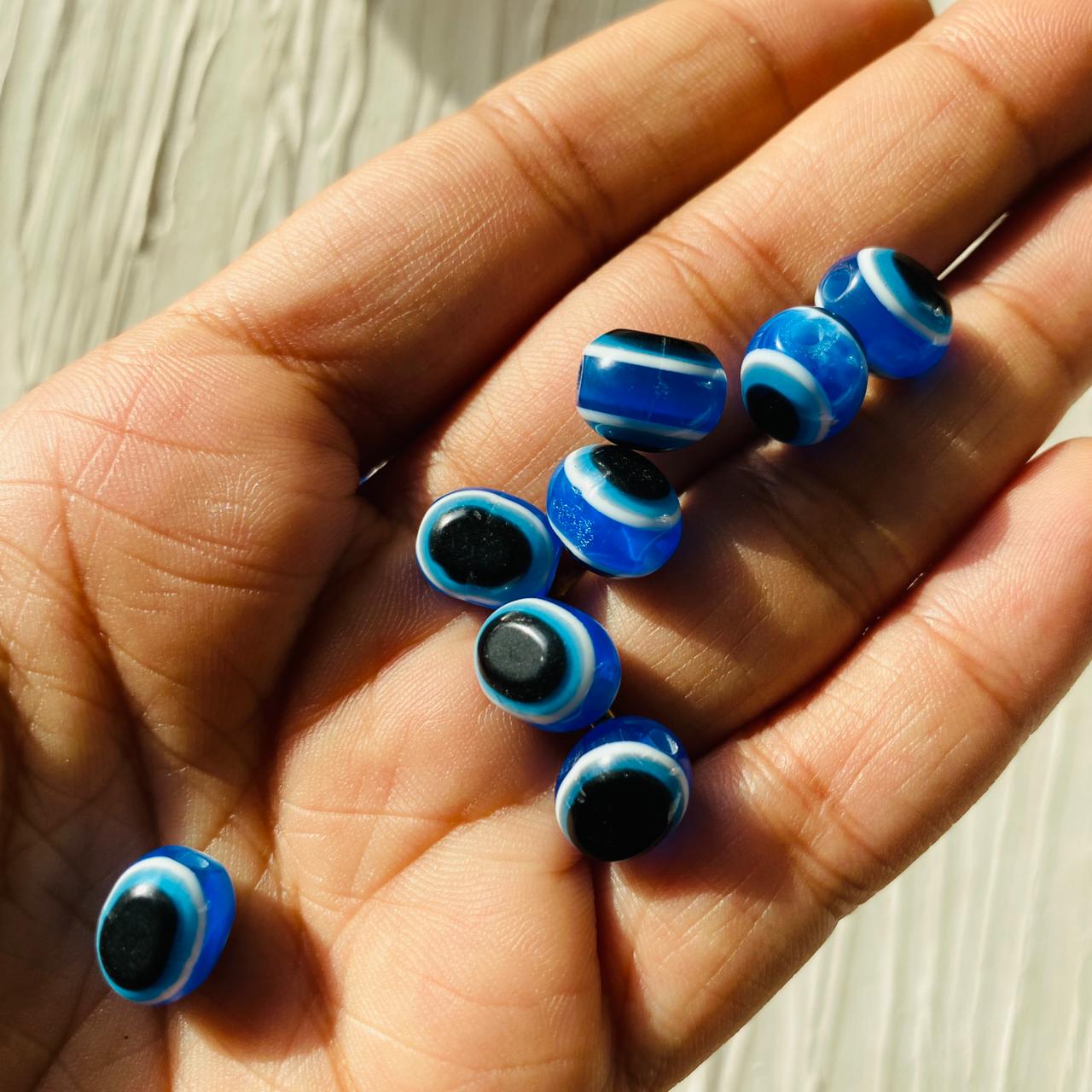 Evil Eye beads (A) (2pc) - Oval