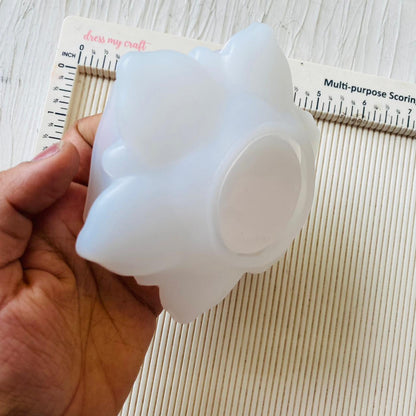 Flower Shape Candle Stand and Bowl tulsiresin
