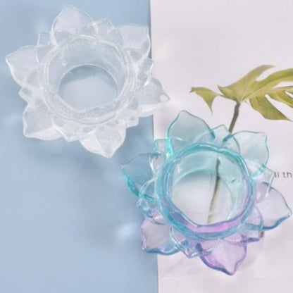 Flower Shape Candle Stand and Bowl tulsiresin