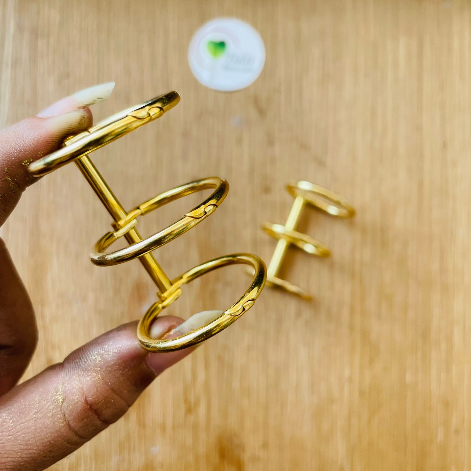 Gold Connected Book Ring Tulsi Resin Store