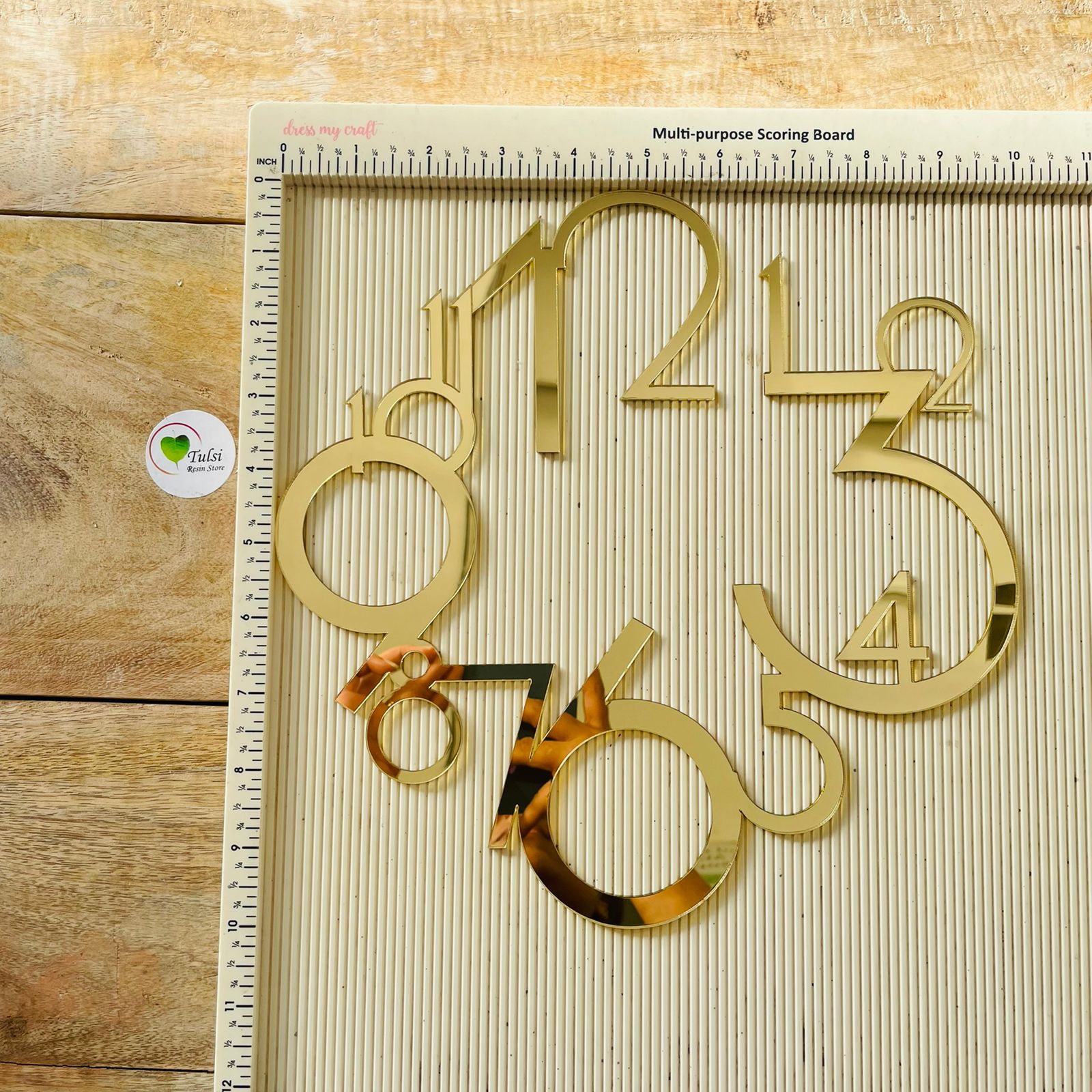 Gold Designer English Ring -10”