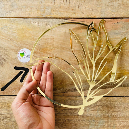 Gold Leaf acrylic ring Tulsi Resin Store
