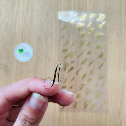 Gold Foil Transparent Sticker (A) Tulsi Resin Store