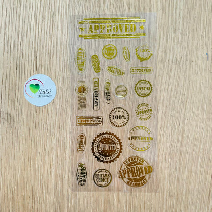 Gold Foil Transparent Sticker (A) Tulsi Resin Store