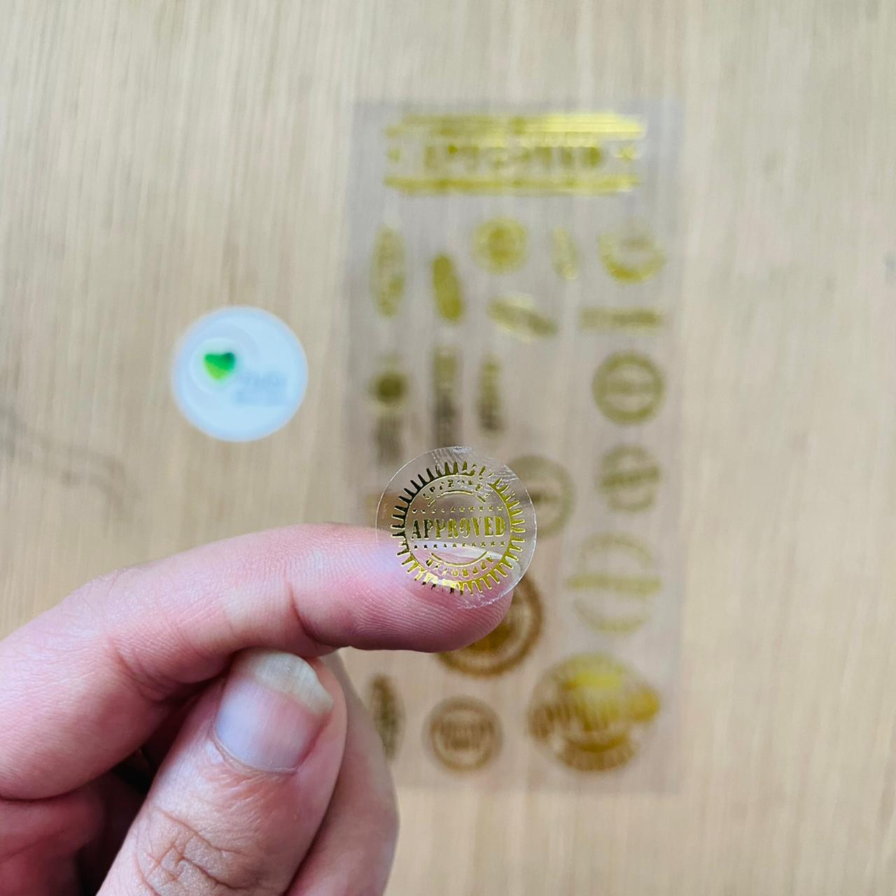 Gold Foil Transparent Sticker (A) Tulsi Resin Store