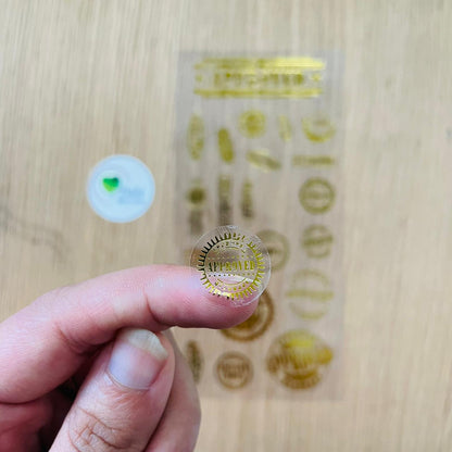 Gold Foil Transparent Sticker (A) Tulsi Resin Store