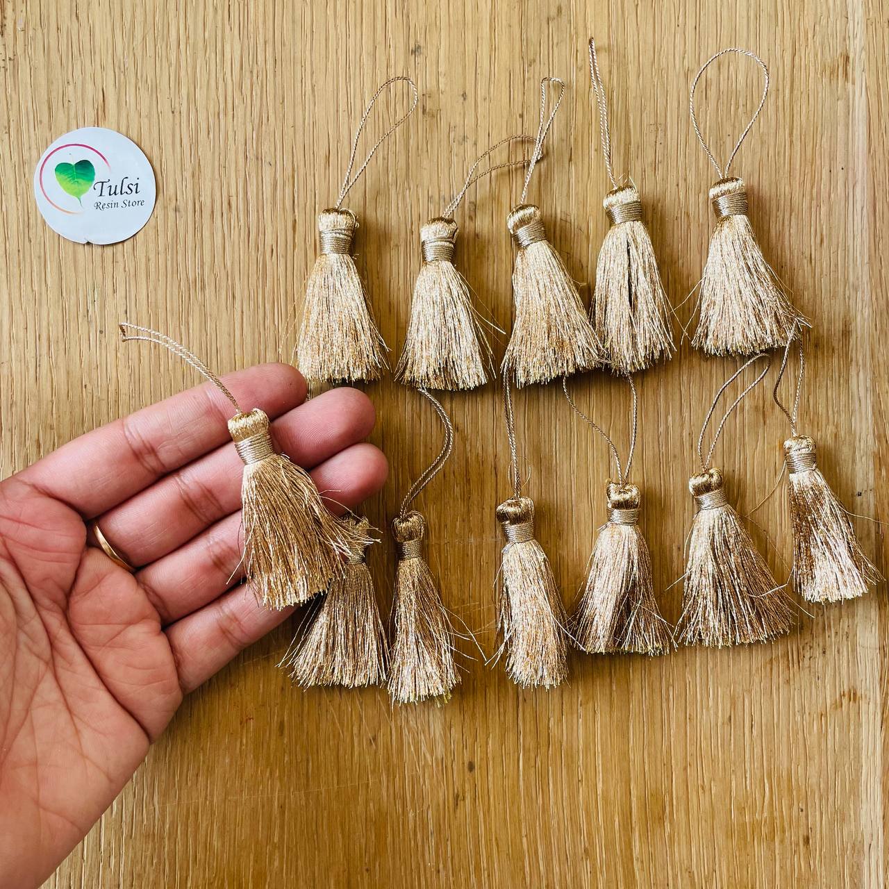 Small Bookmark Tassel - Gold Tulsi Resin Store
