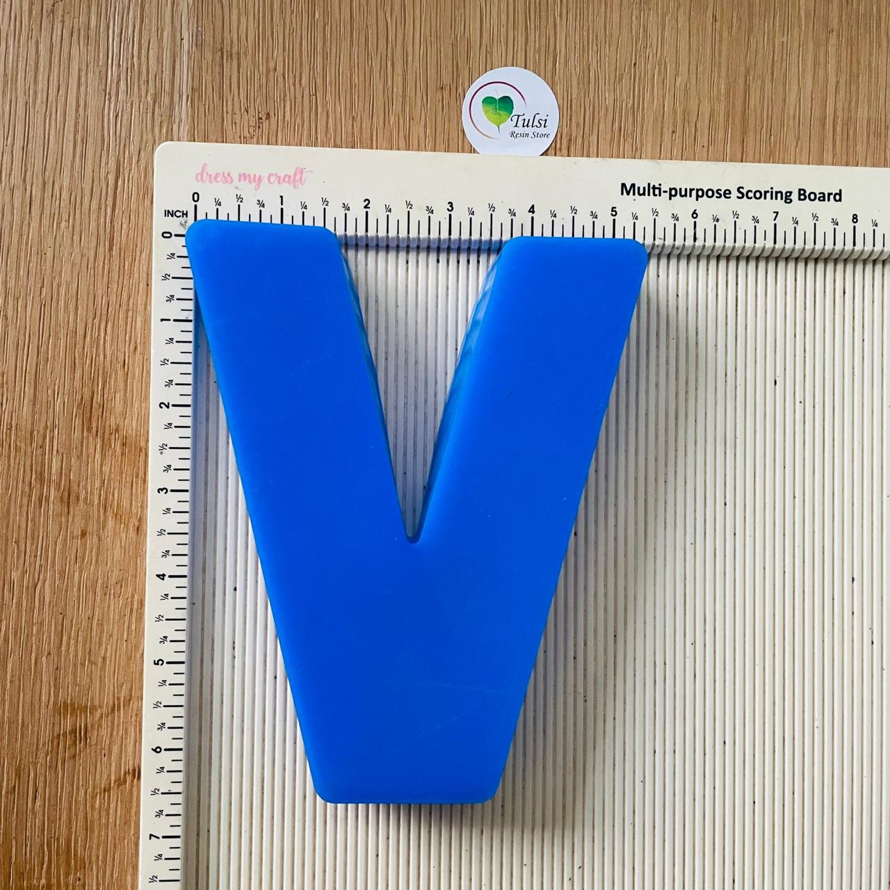 6" Monogram Alphabet Mould V Tulsi Resin Store