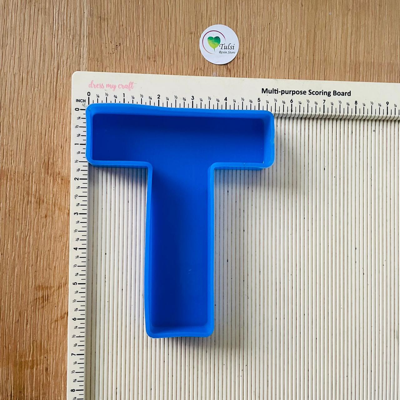 6" Monogram Alphabet Mould T Tulsi Resin Store