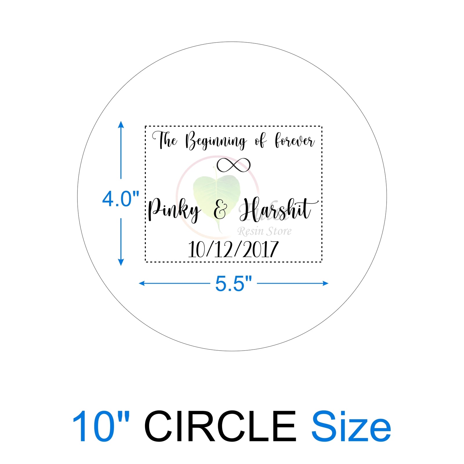 Custom Metal Sticker - Couple Platter (Quotes)