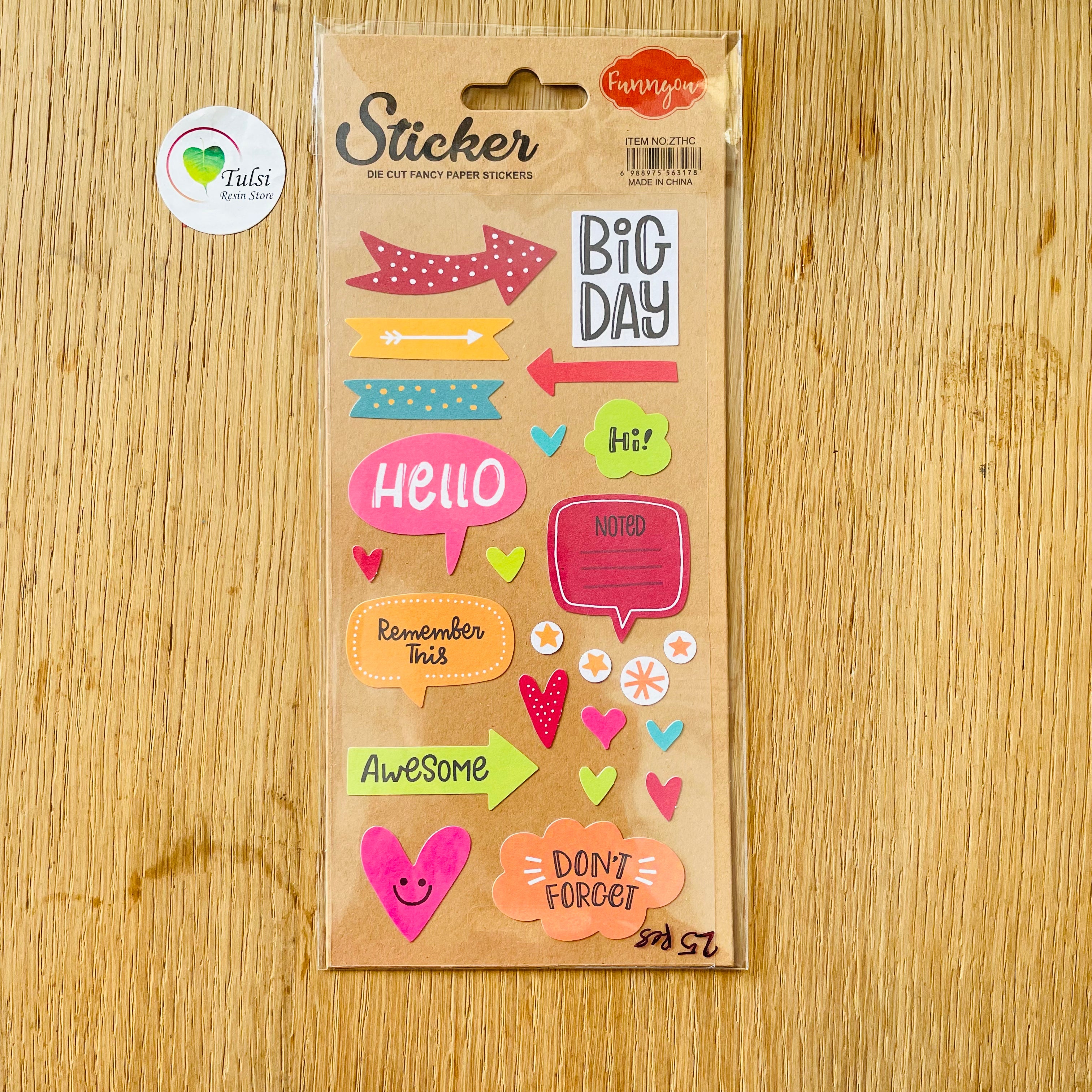 Scrapbook Sticker (C) - - Tulsi Resin Store