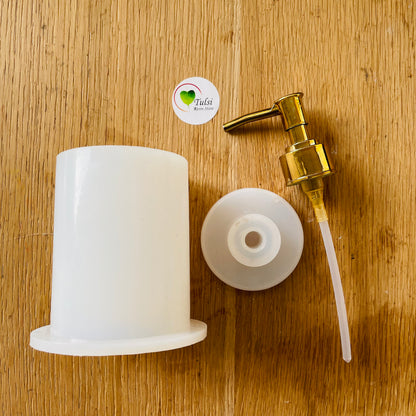 Round Soap Dispenser Mould - Gold - - Tulsi Resin Store