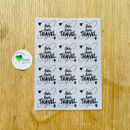 A6 Insert Sheet - Live Love Travel - - Tulsi Resin Store