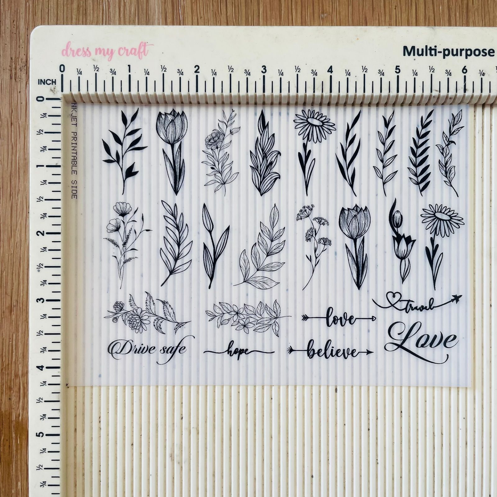 A6 Insert sheet - Flower Stem - - Tulsi Resin Store