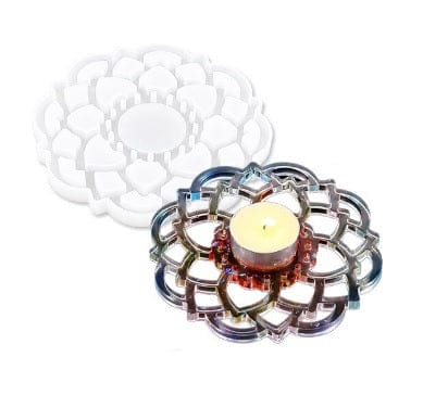 Mandala T-Light Holder Mould (A) Tulsi Resin Store
