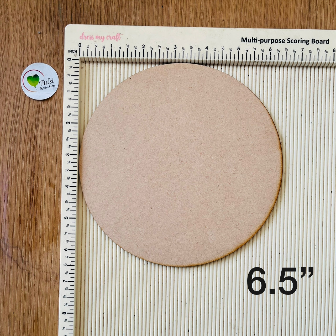 MDF 3 MM Round Base Without Hole 6.5" Tulsi Resin Store