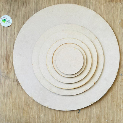 MDF 3 MM Round Base Without Hole Tulsi Resin Store