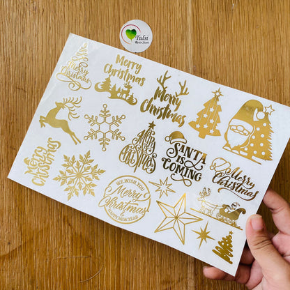 Metal Sticker - A5 Christmas Sheet Tulsi Resin Store