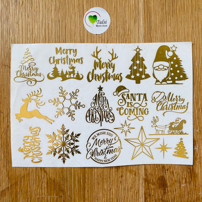 Metal Sticker - A5 Christmas Sheet Tulsi Resin Store
