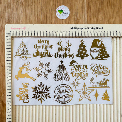 Metal Sticker - A5 Christmas Sheet Tulsi Resin Store