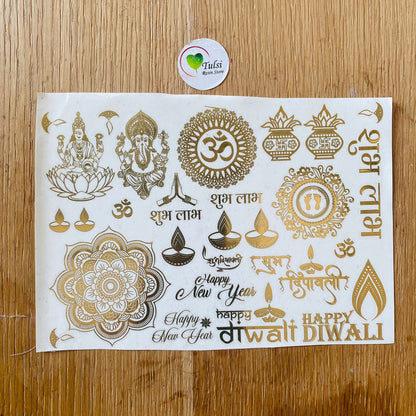Metal Sticker - A5 Diwali Mix (B) Tulsi Resin Store