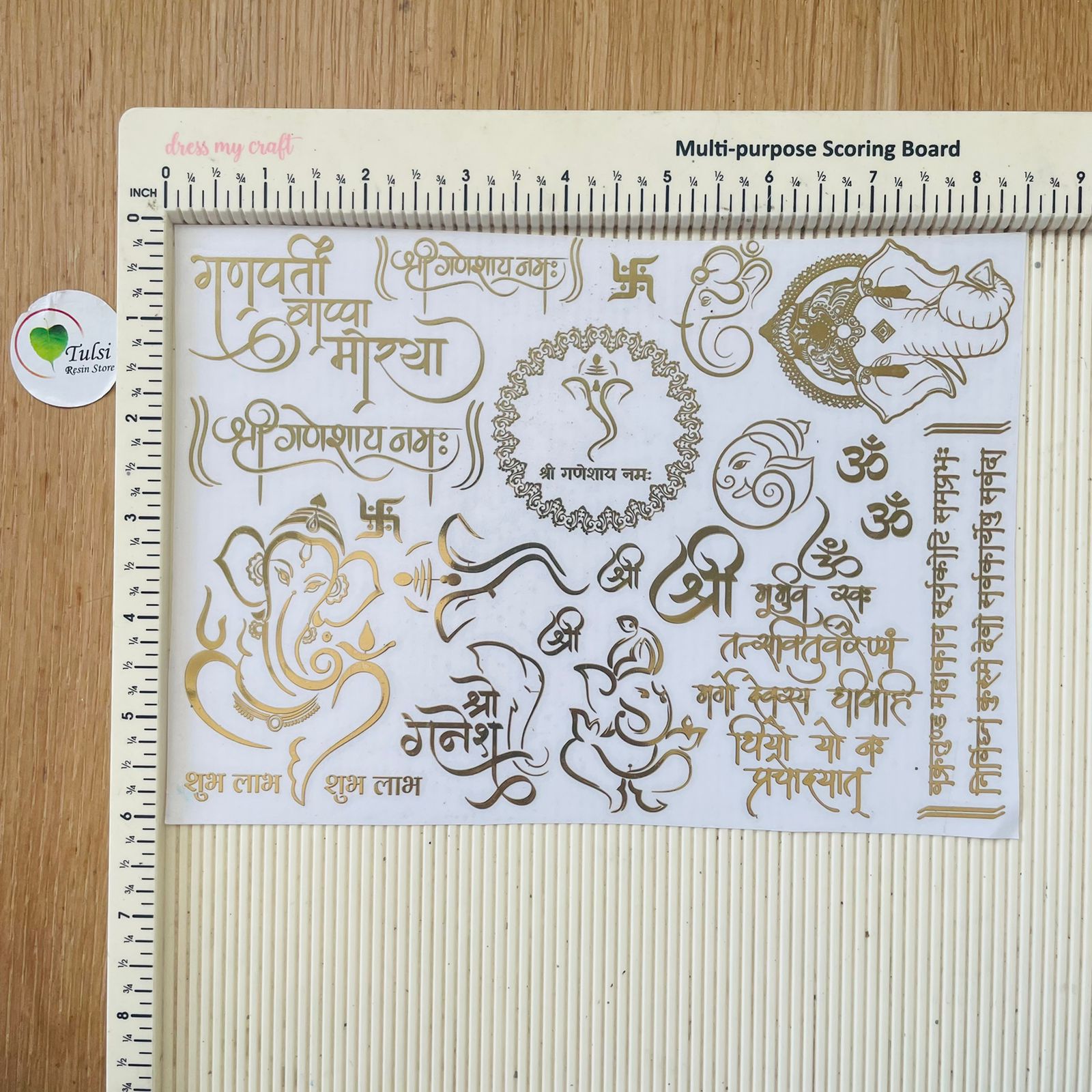Metal Sticker - A5 Ganesha Mix (A) Tulsi Resin Store